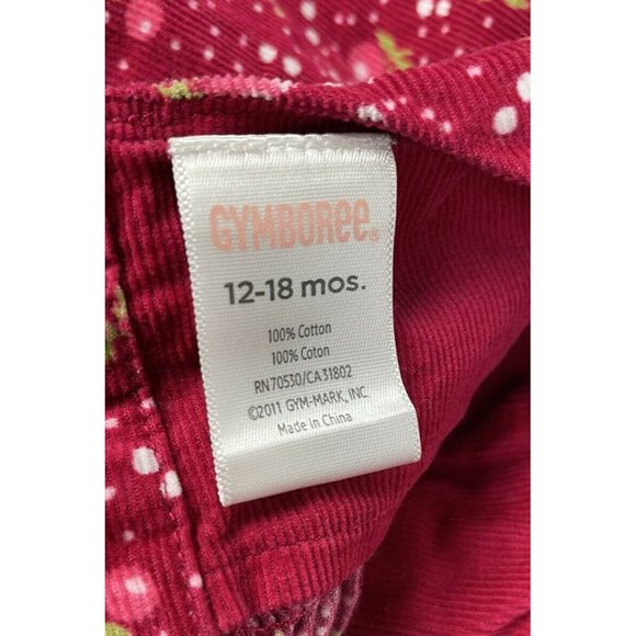 Gymboree Girl Dress Corduroy Bow Bunnies Snow Berry floral Pink 12-18 12 18 M - Picture 11 of 11